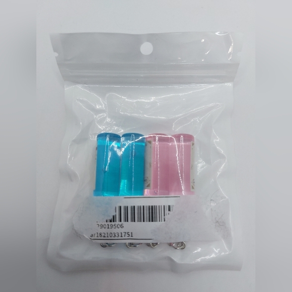 Wine Bottle Dangle Earrings. 2 Pack Pink and Blue with Silver hooks - Picture 2 of 7